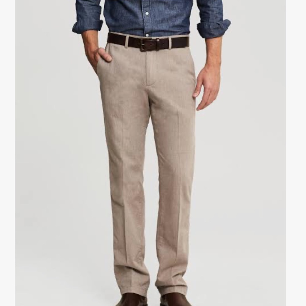 Banana Republic Men’s Tan Kentfield Twill 100% Cotton Pants Size 36/32